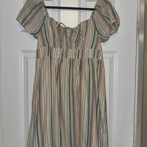 Lucky Brand Women’s Babydoll Dress with Stripes